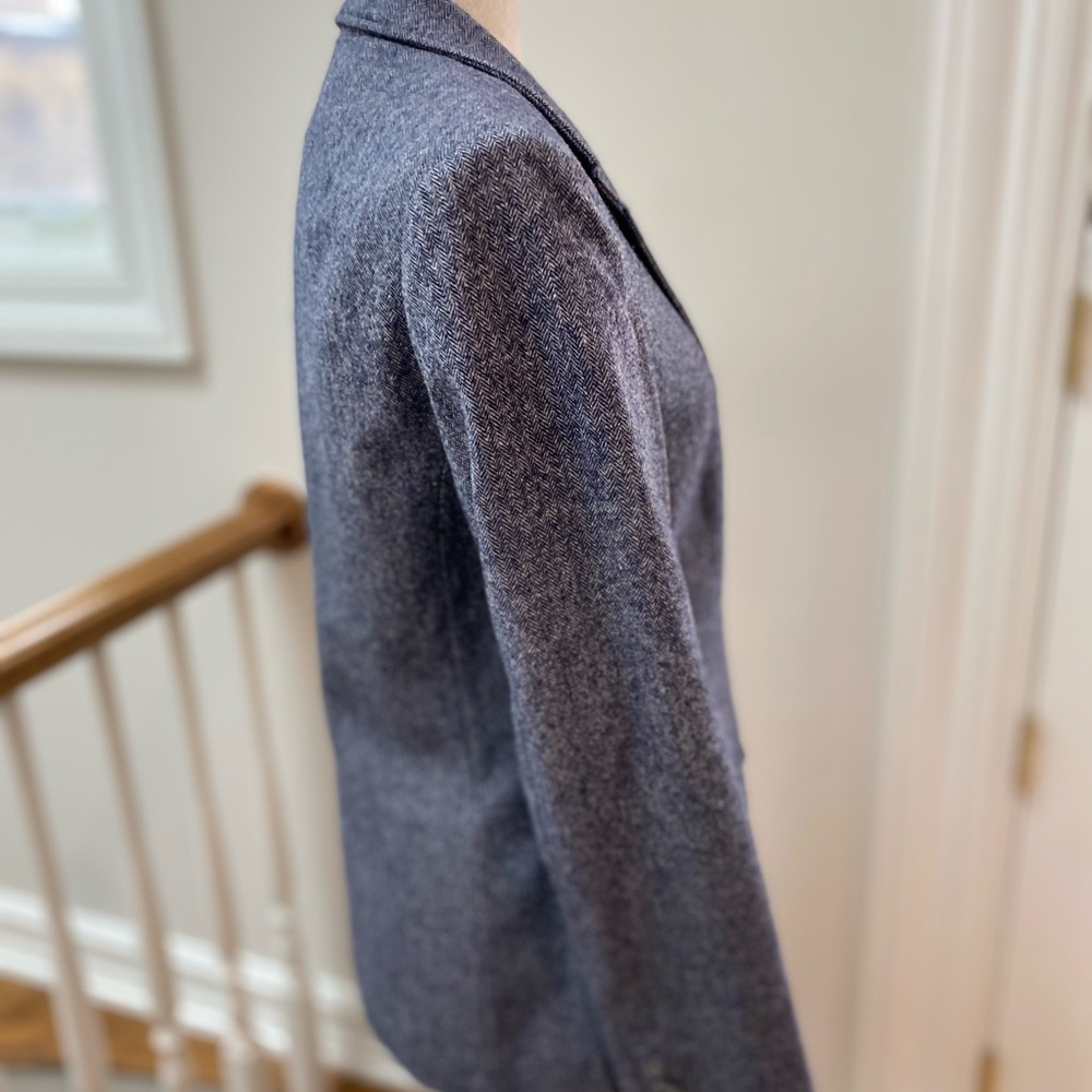Pendleton Heather Blue Herringbone Wool Blaze - image 4